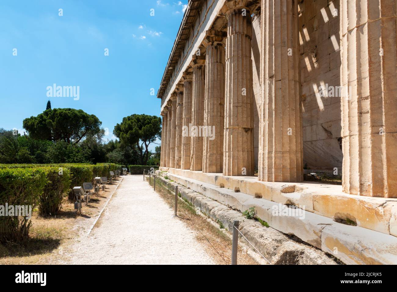 The Hephaisteion - Temple of Hephaestus at the Agora of Athens, Greece. Built circa 450 BCE Stock Photo