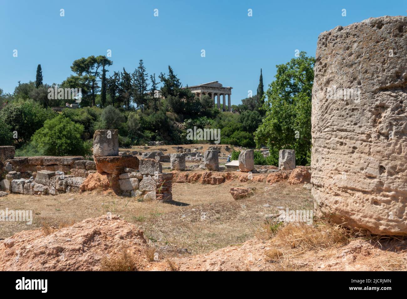 Ruins of the Agora of Athens Stock Photo