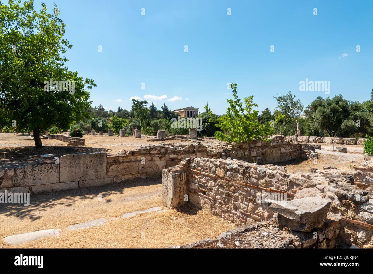 Ruins of the Agora of Athens Stock Photo