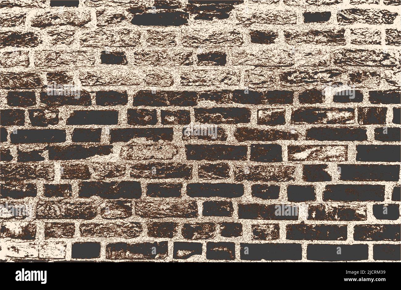 Distressed overlay texture of beige old brick wall, grunge background ...
