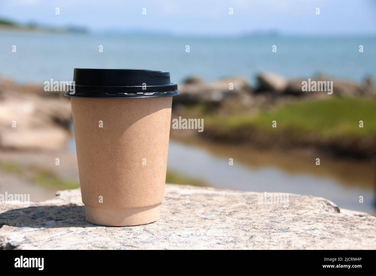 https://c8.alamy.com/comp/2JCRM4P/paper-coffee-cup-on-top-of-rock-with-blurred-beach-background-copy-space-2JCRM4P.jpg