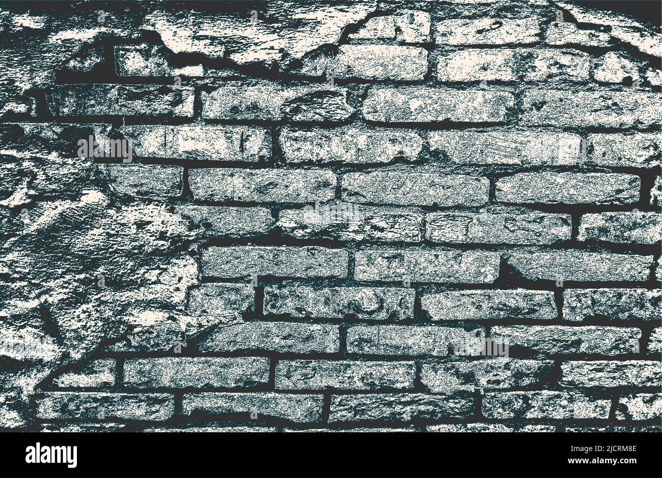 Distressed overlay texture of beige old brick wall, grunge background ...