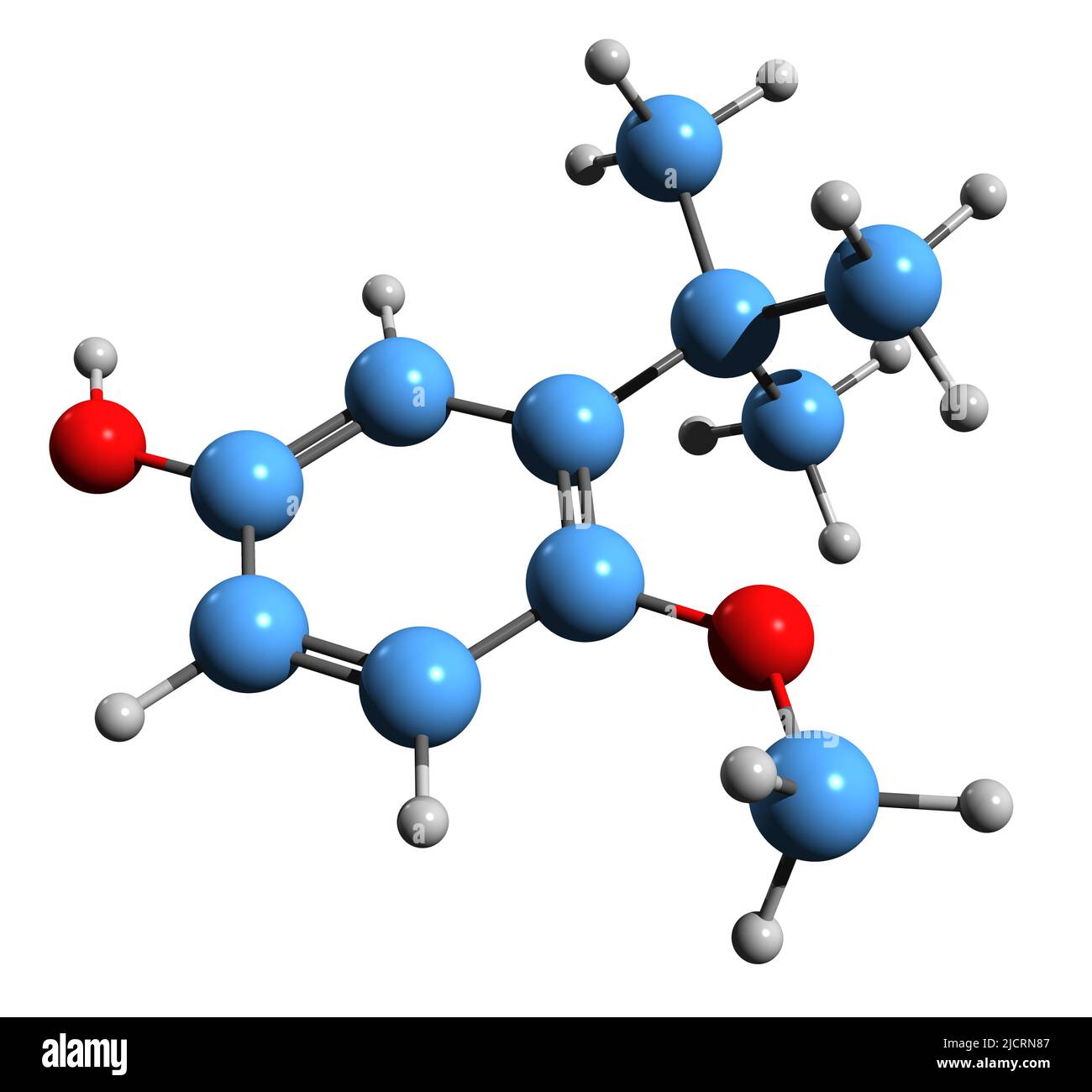3D image of Butylated hydroxyanisole skeletal formula molecular