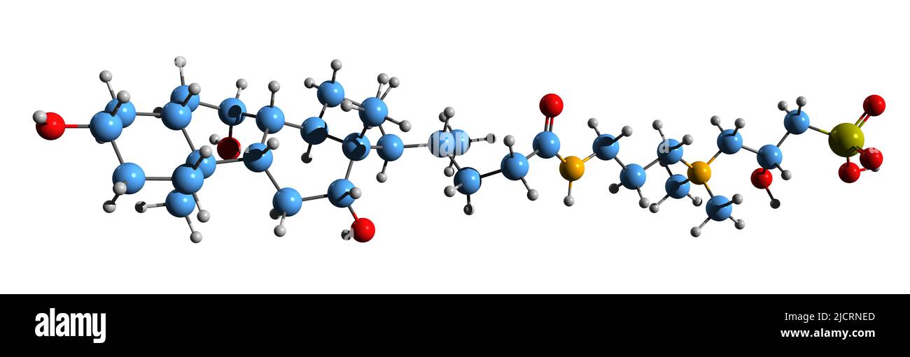 3D image of CHAPSO skeletal formula - molecular chemical structure of ...