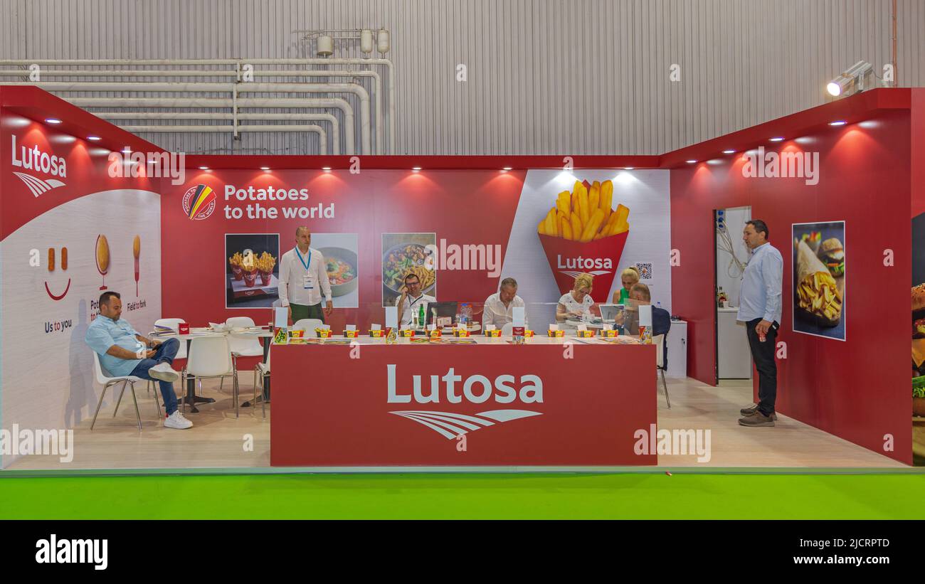 Novi Sad, Serbia - May 23, 2022: Company Lutosa Potatoes to the World Booth at Agriculture Fair Trade Expo. Stock Photo