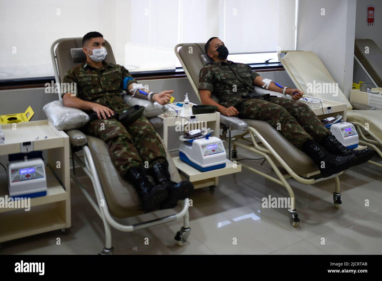 DF Brasilia 06 15 2022 ARCHIVE BRASILIA BLOOD DONATION Brazilian Army Soldiers Donate 