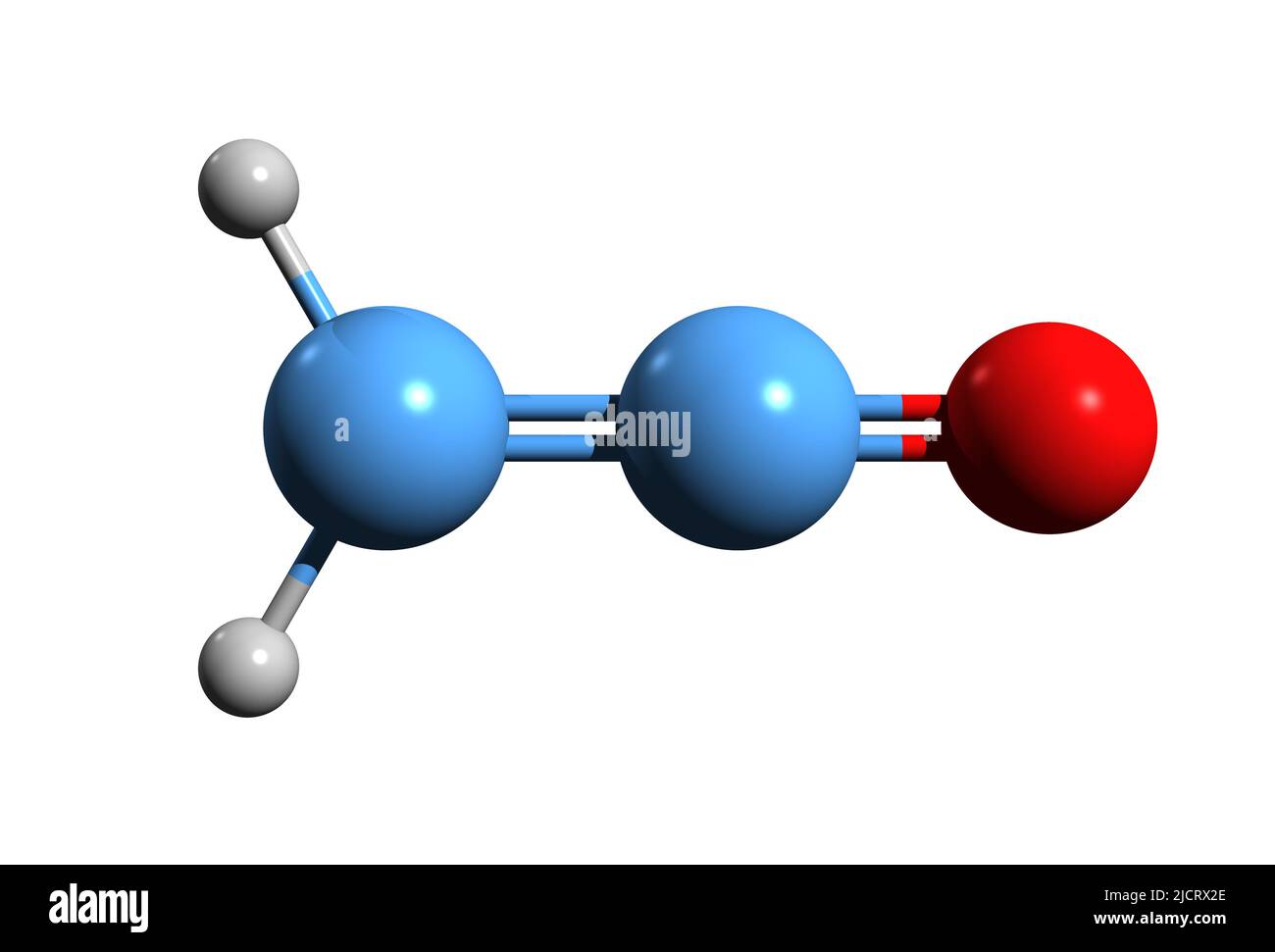 3D image of ethenone skeletal formula - molecular chemical structure of ...