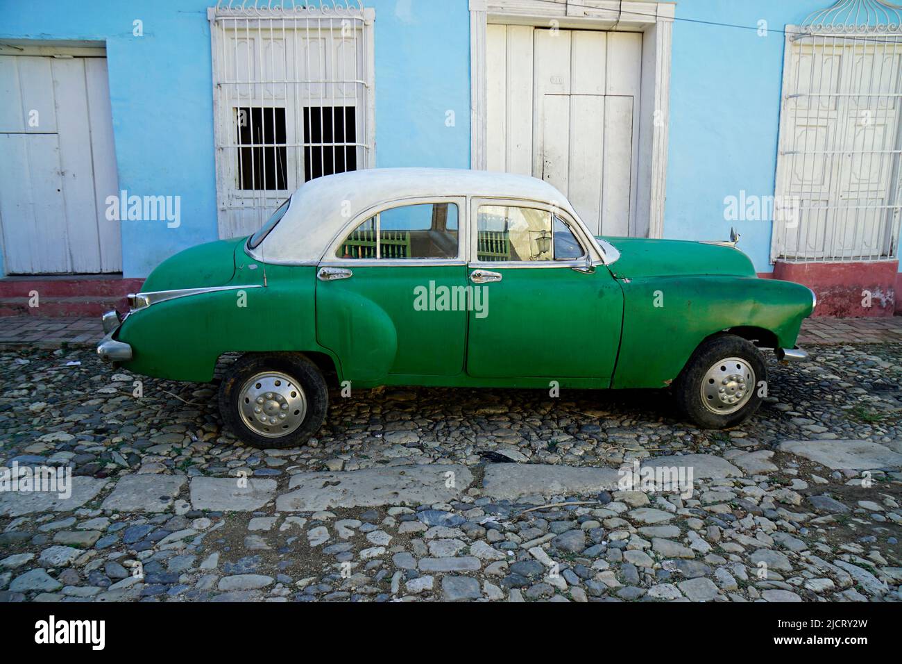 old classic cars in the streets of trinidad on cuba Stock Photo Alamy