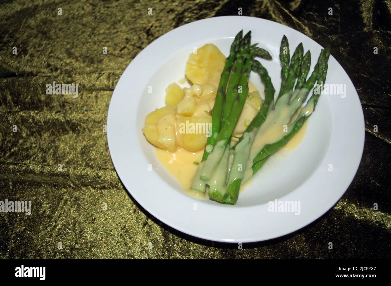Asperagus, luxury, saison meal. Stock Photo
