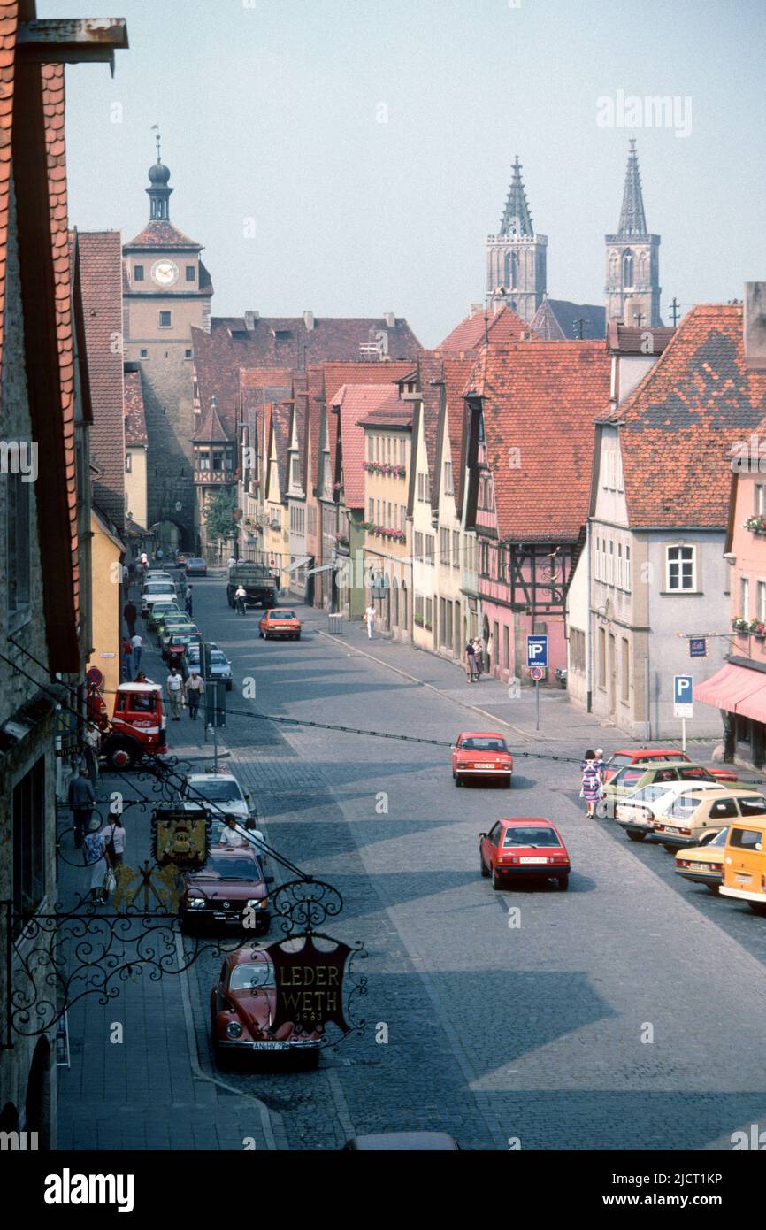 in 1982, Rothenburg ob der Tauber, Bavaria, Germany Stock Photo