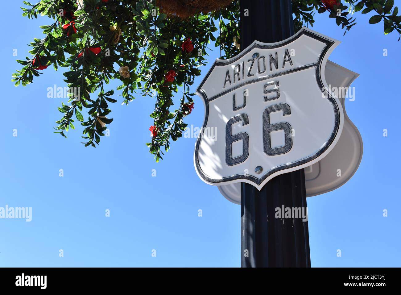 US Route 66 sign Stock Photo