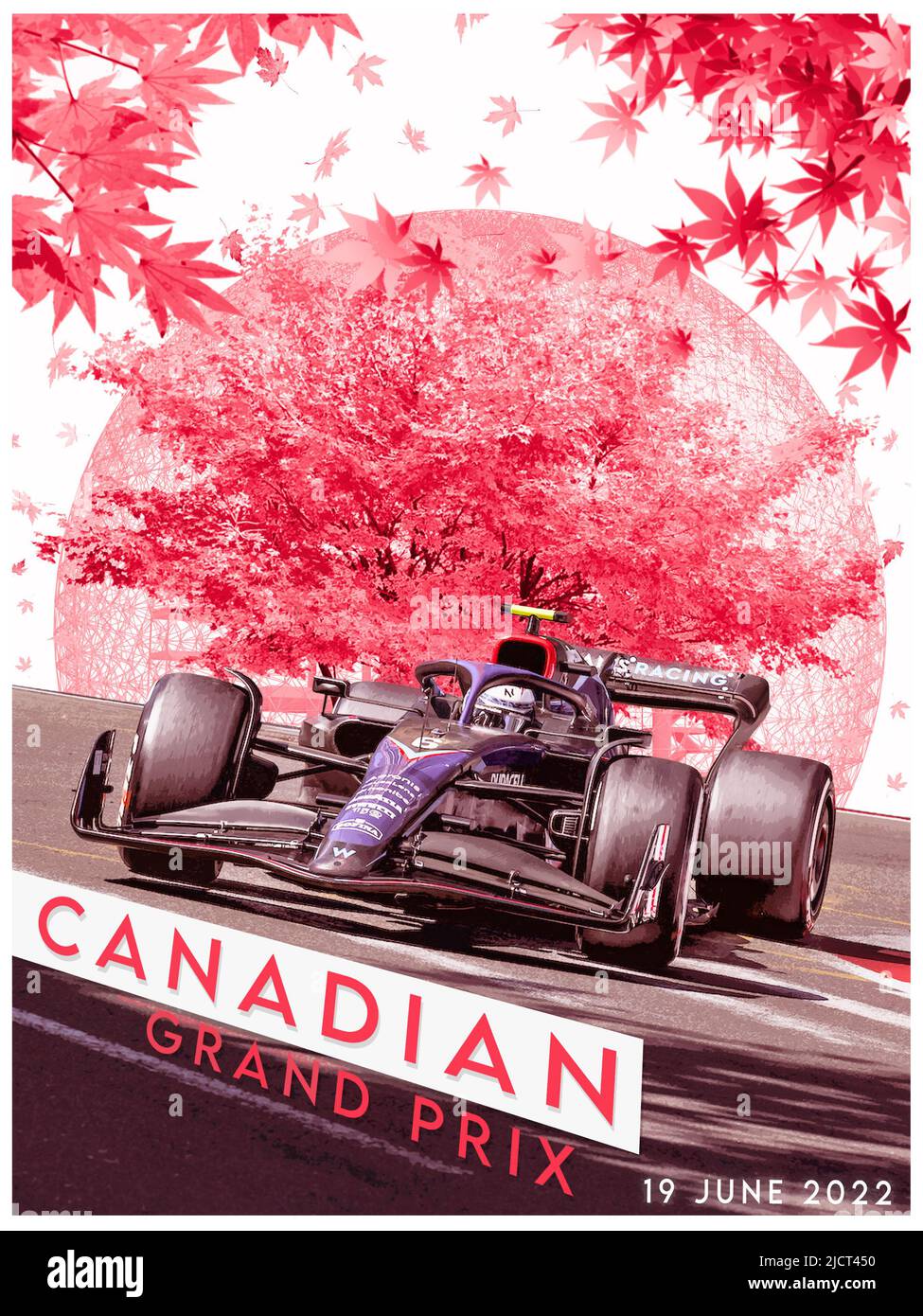 Canadian F1 Grand Prix 2022 Race Poster Stock Photo