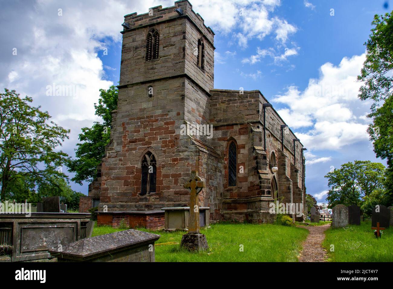 John the Baptist church Croxall Staffordshire Stock Photo