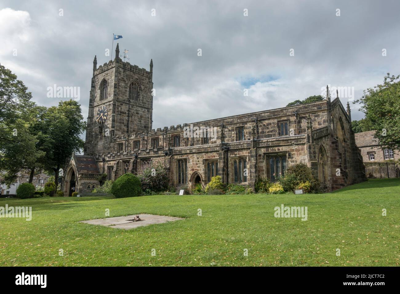 Holy Trinity Church in the market town of Skipton, North Yorkshire, UK. Stock Photo