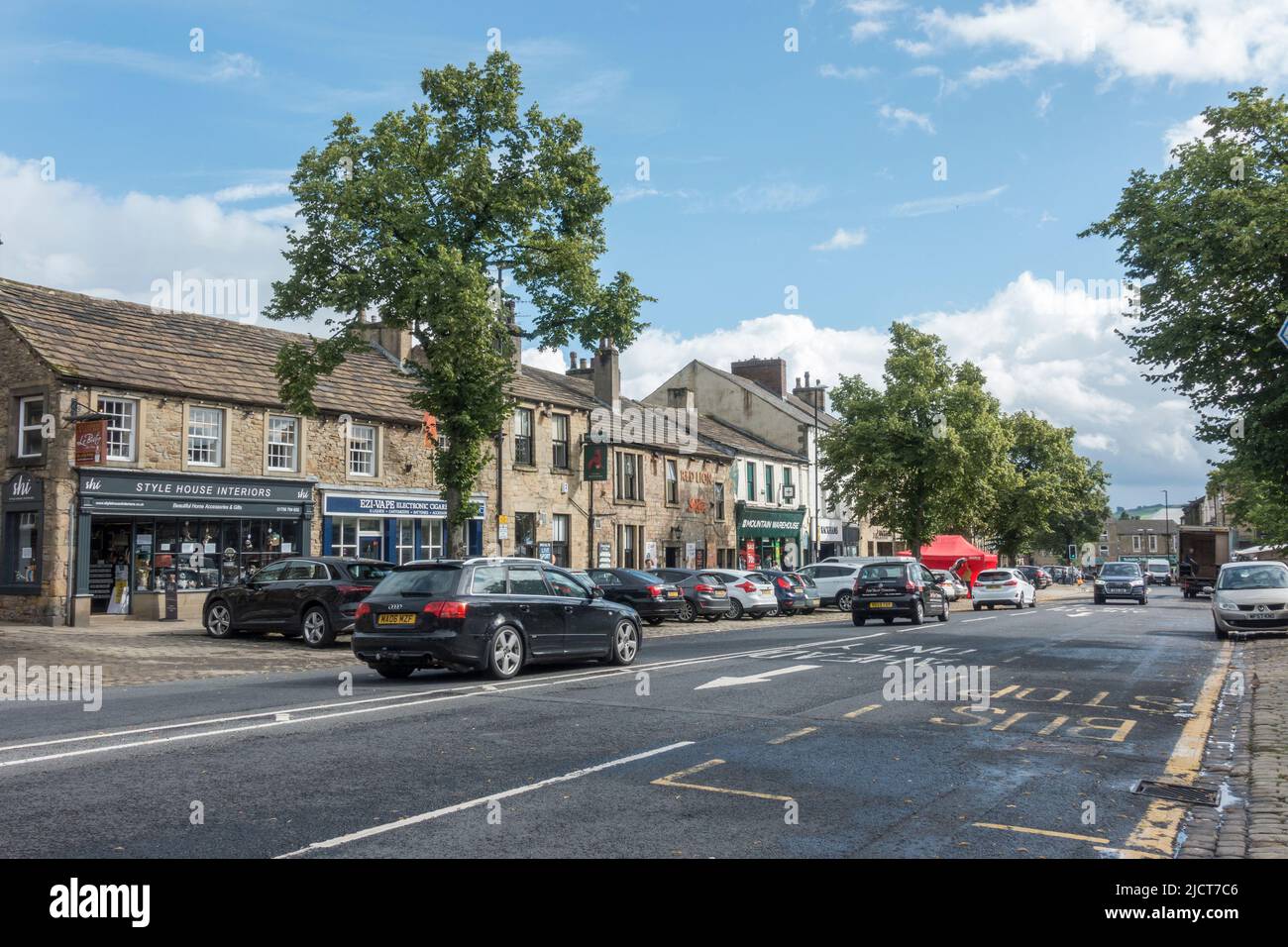 General view of the High Street in the centre of the market town of