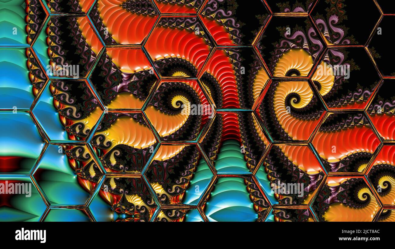 Abstract Computer generated Fractal design. A fractal is a never-ending ...