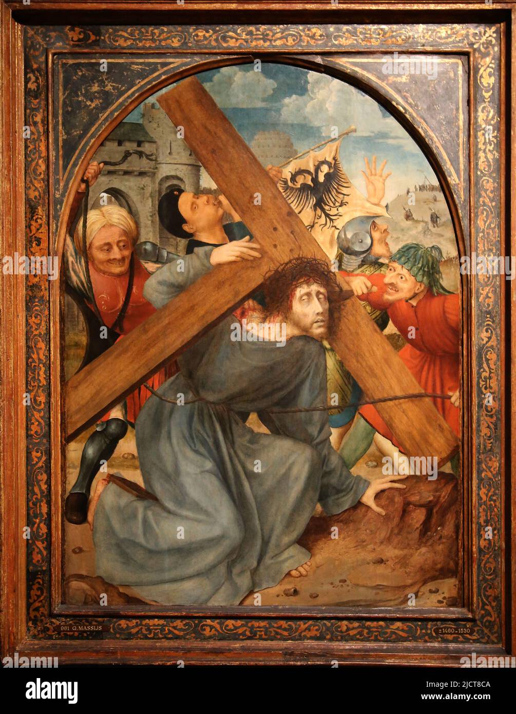 Christ Carrying the Cross, by Flemish painter Quinten Massijs (1466-1530). Antwerp, c. 1510-15. Oil on panel. Rijksmuseum. Amsterdam. Netherlands. Stock Photo