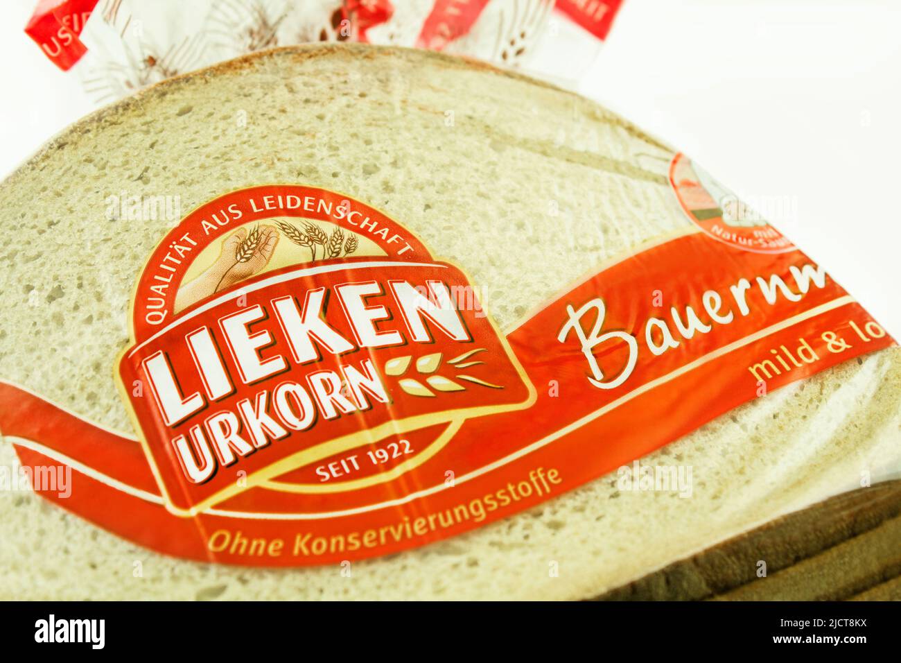 Lieken Urkorn Brot in der Verpackung Stock Photo
