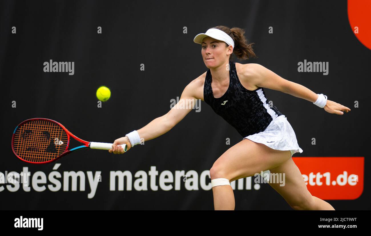 Berlin, Germany, 14/06/2022,Tamara Zidansek of Slovenia in action against  Liudmila Samsonova of Russia during the first round of the 2022 bett1Open  WTA 500 tennis tournament on June 14, 2022 at Rot-Weiss Tennis