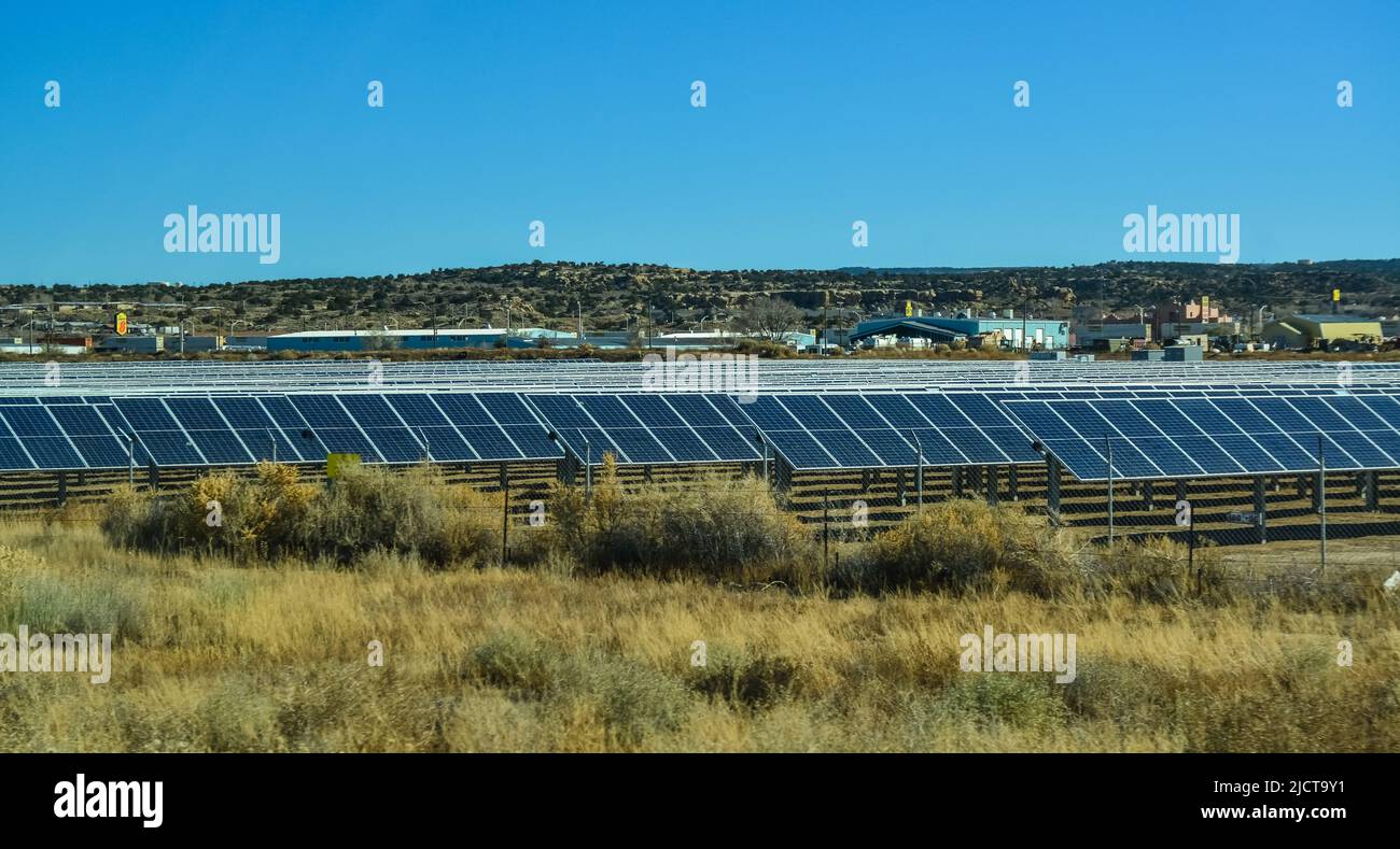 USA, PHOENIX, ARIZONA - NOVEMBER 17, 2019:  solar power station in a suburb of Phoenix, Arizona Stock Photo