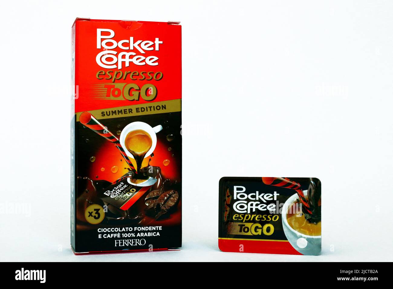 Ferrero Pocket Coffee Espresso To Go Summer Edition. Real liquid espresso and dark chocolate