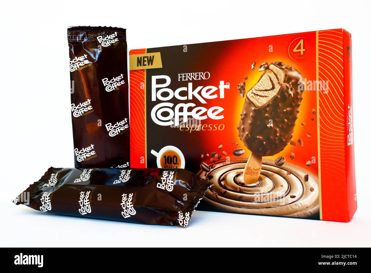 Pack of Pocket Coffee Chocolate Brand Ferrero Editorial Stock