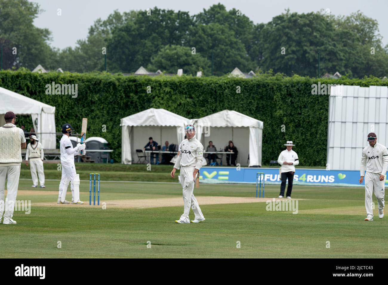 Ollie Pope Surrey and England cricketer playing for Surrey against Kent Stock Photo