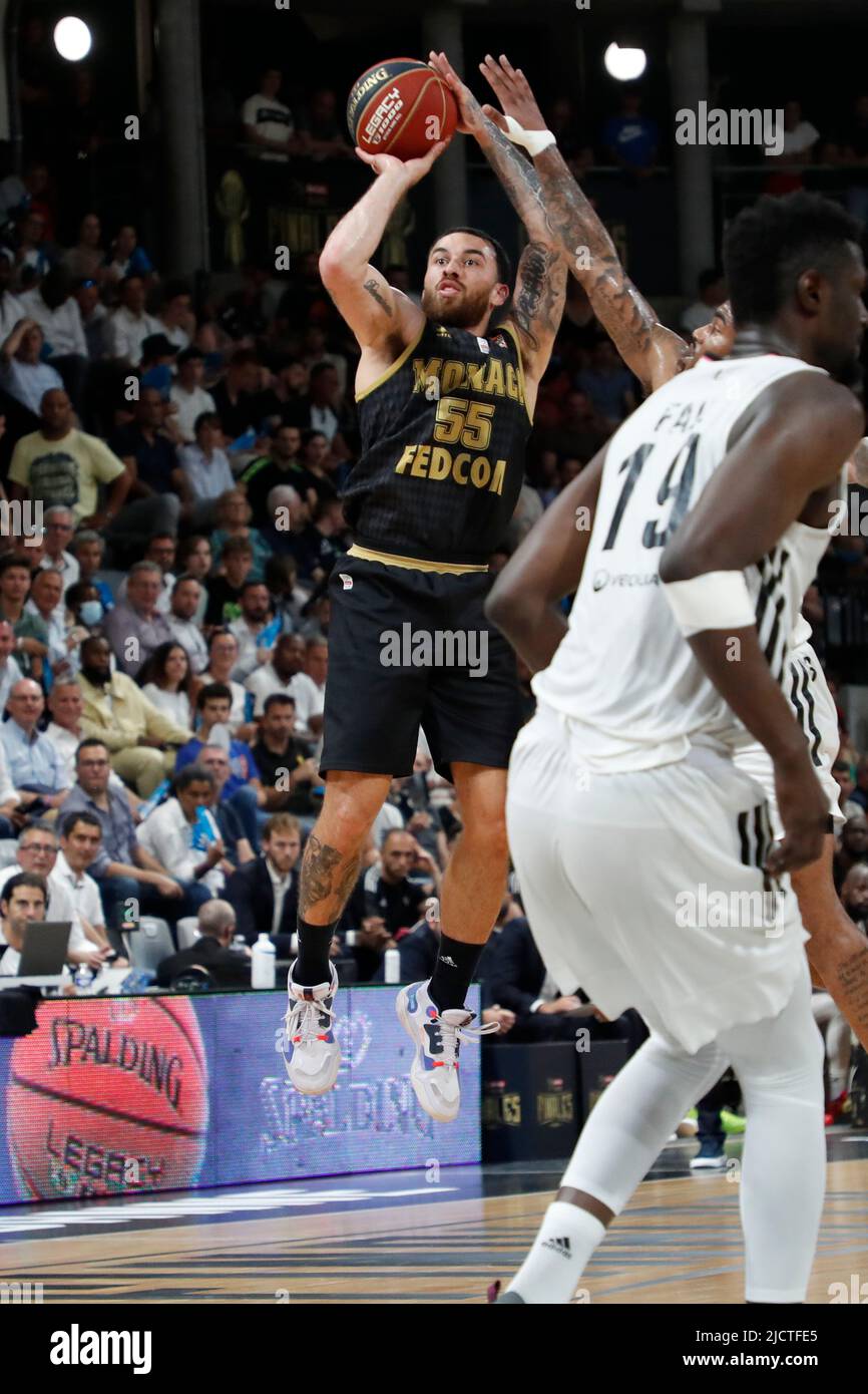 Villeurbanne, France - 15/06/2022, Mike JAMES of Monaco during the French  championship, Betclic Elite Basketball match, Final match 1, between LDLC  ASVEL and AS Monaco Basket on June 15, 2022 at Astroballe