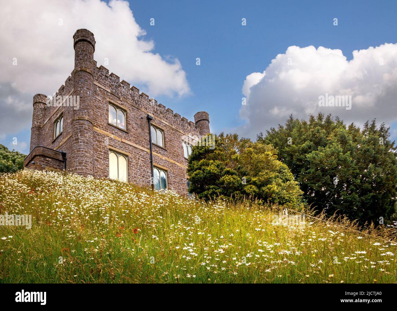 The Hunting Lodge at Abergavenny Castle, Wales Stock Photo Alamy