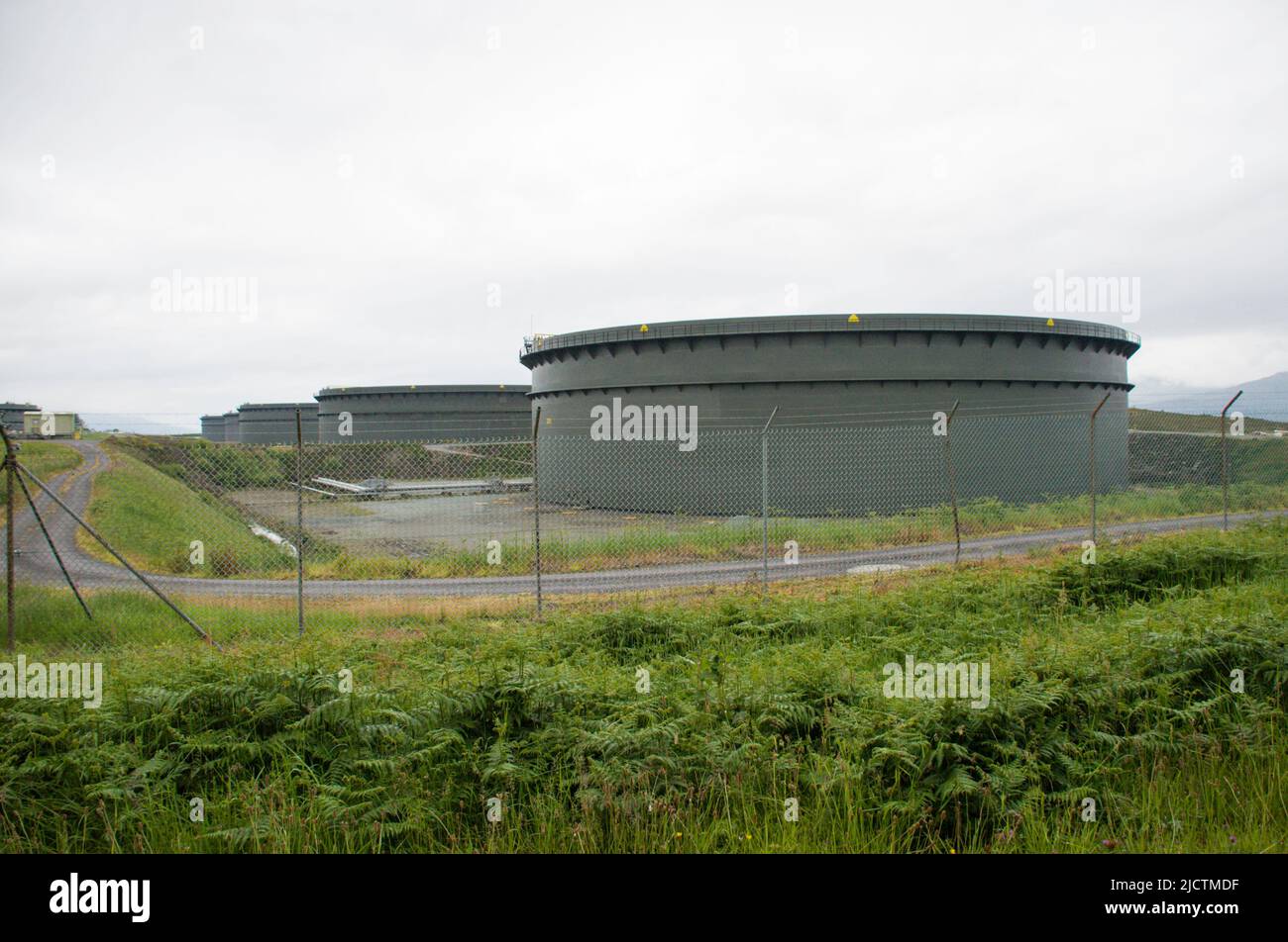Whiddy Island Oil Terminal, Co Cork. Ireland Stock Photo