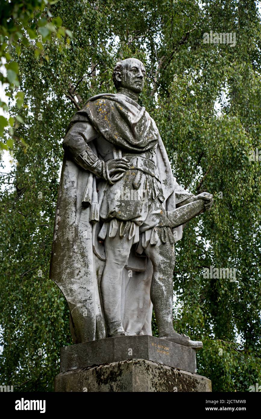Statue of William, First Earl of Lonsdale,  Lord Lieutenant of Cumberland and Westmorland from 1802 to 1844, in Carlisle, Cumbria, England, UK. Stock Photo