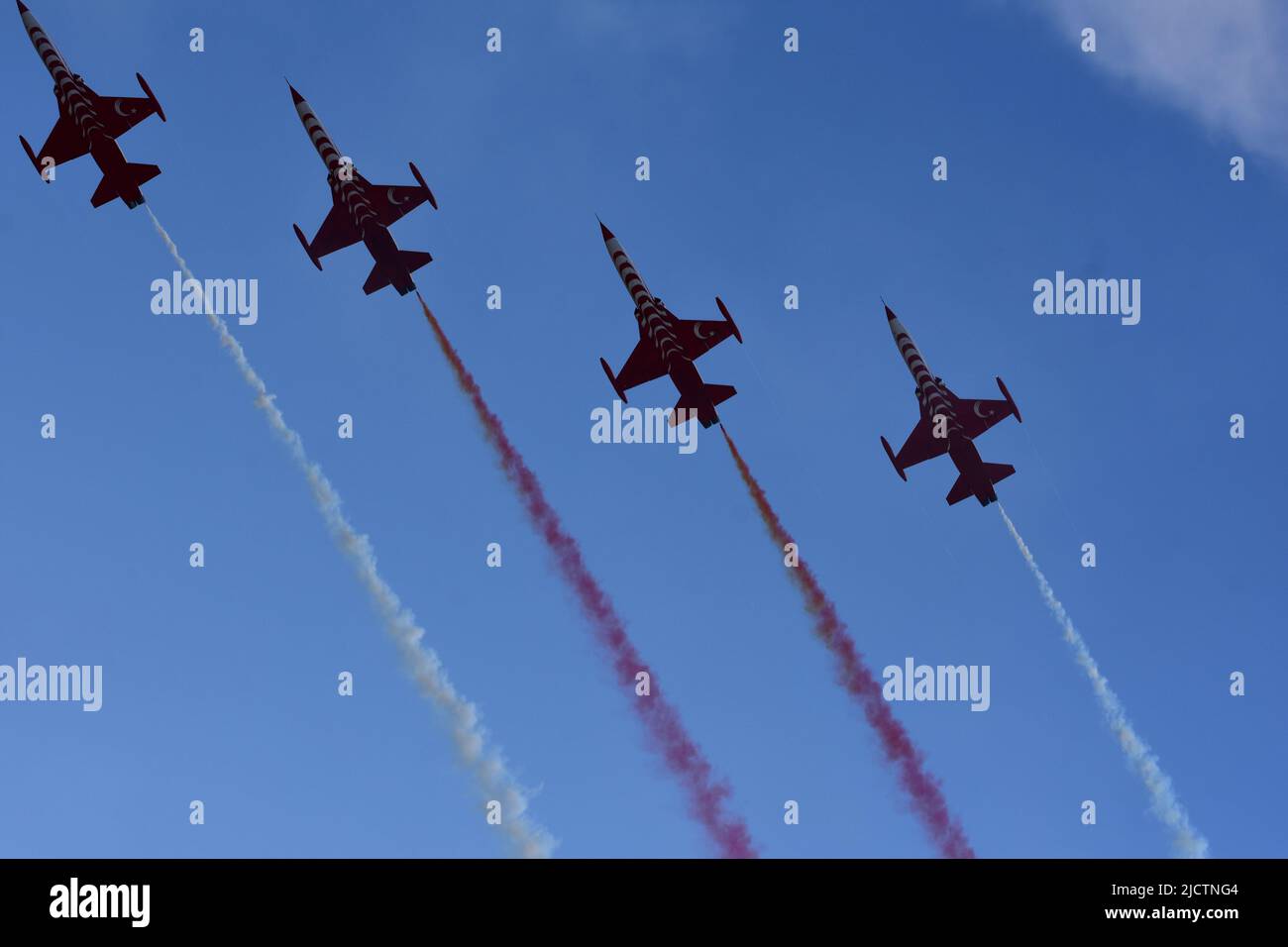 Istanbul Turkey 24 09 2021 The Turkish Stars are the aerobatic demonstration team of the Turkish Air Force and the national aerobatics team of Turkey. Stock Photo