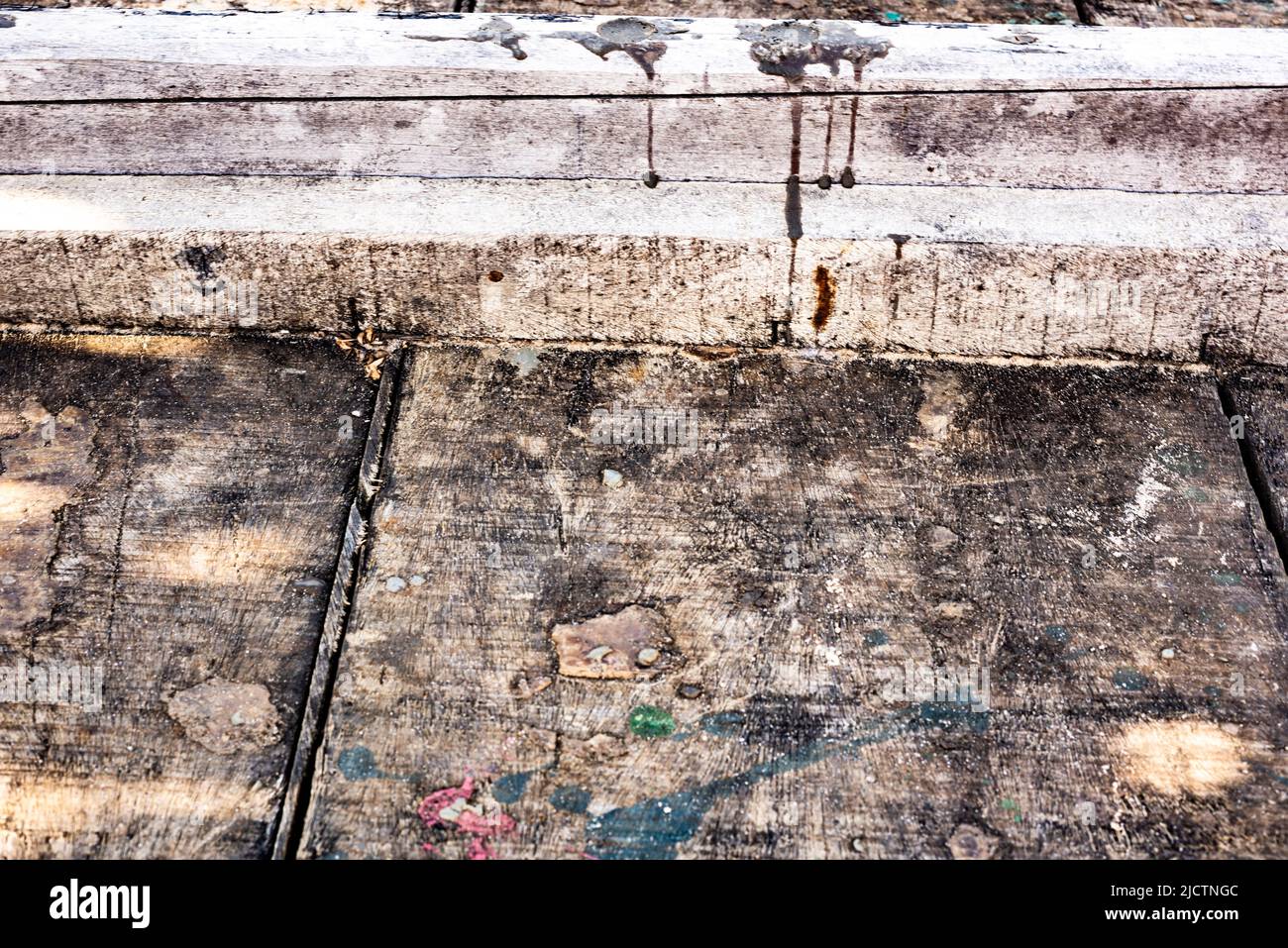 Detail of the pavement of the floor of a street. Salvador, Bahia, Brazil. Stock Photo