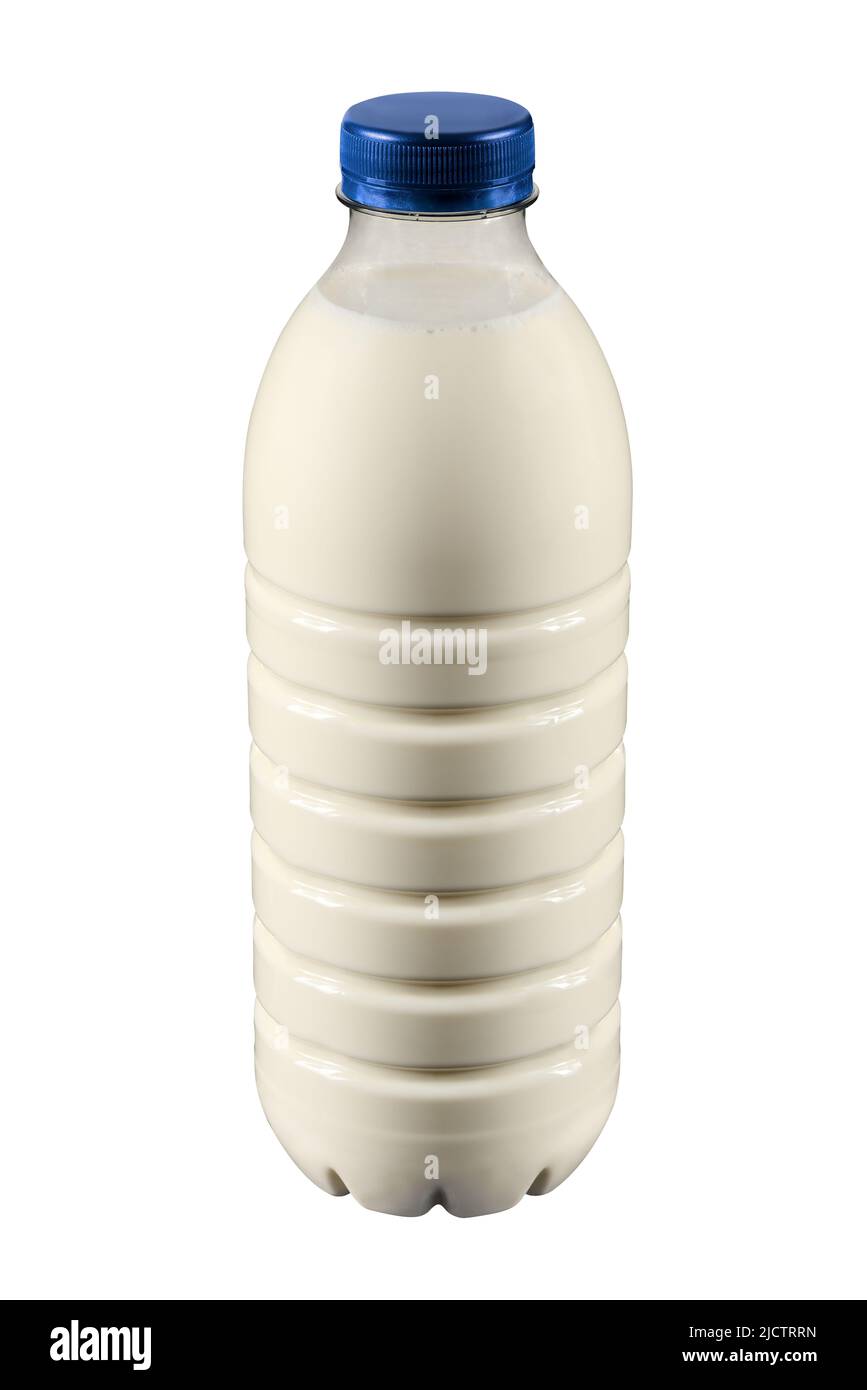 Milk in pet plastic bottle Stock Photo
