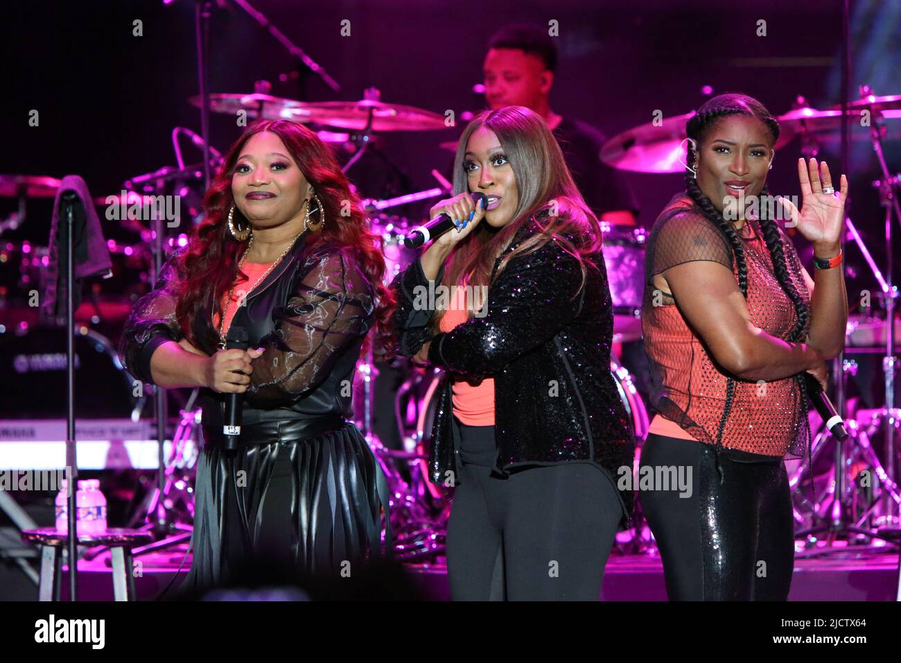 SWV performing live at the Dell Music Center Concert Series in