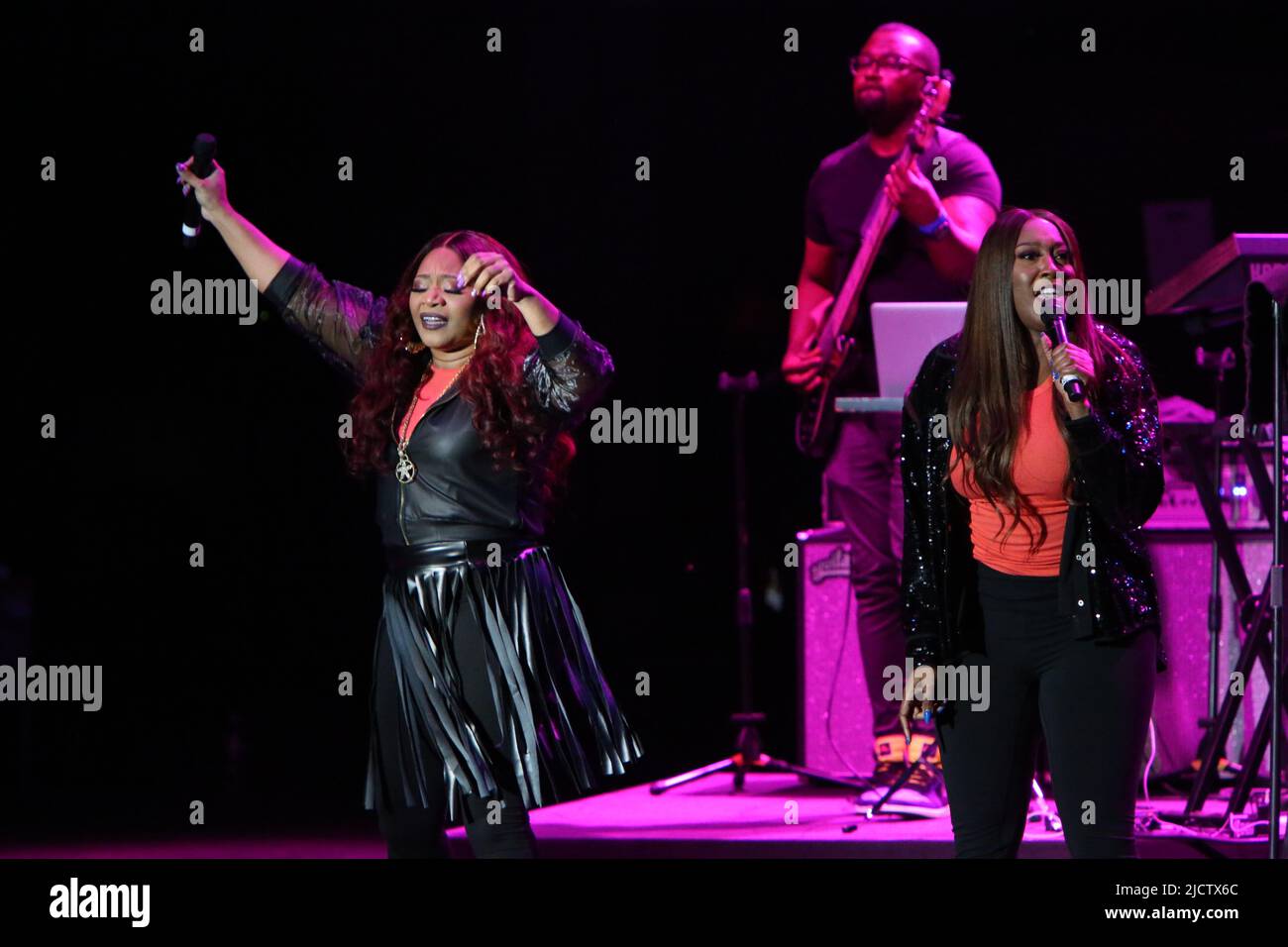 SWV performing live at the Dell Music Center Concert Series in
