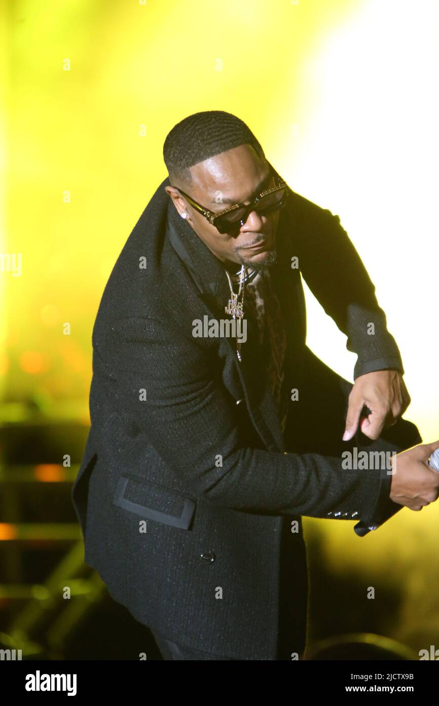 R&B Singer Tank performing live at the Dell Music Center Summer Concert