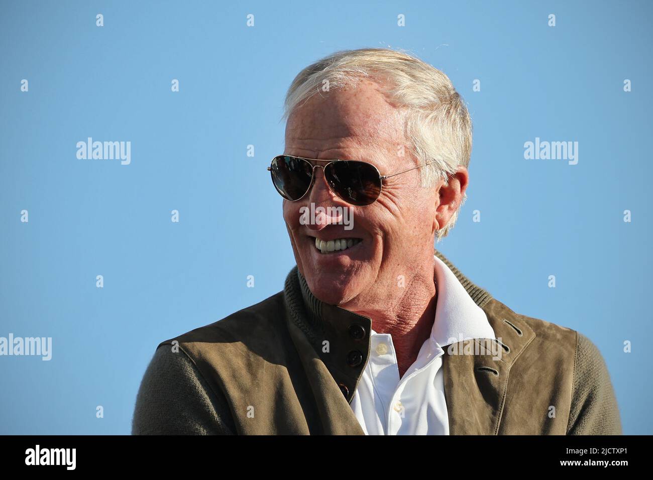 Greg Norman, Australian entrepreneur and retired professional golfer. In 2021, he was named CEO of LIV Golf Investments. Stock Photo