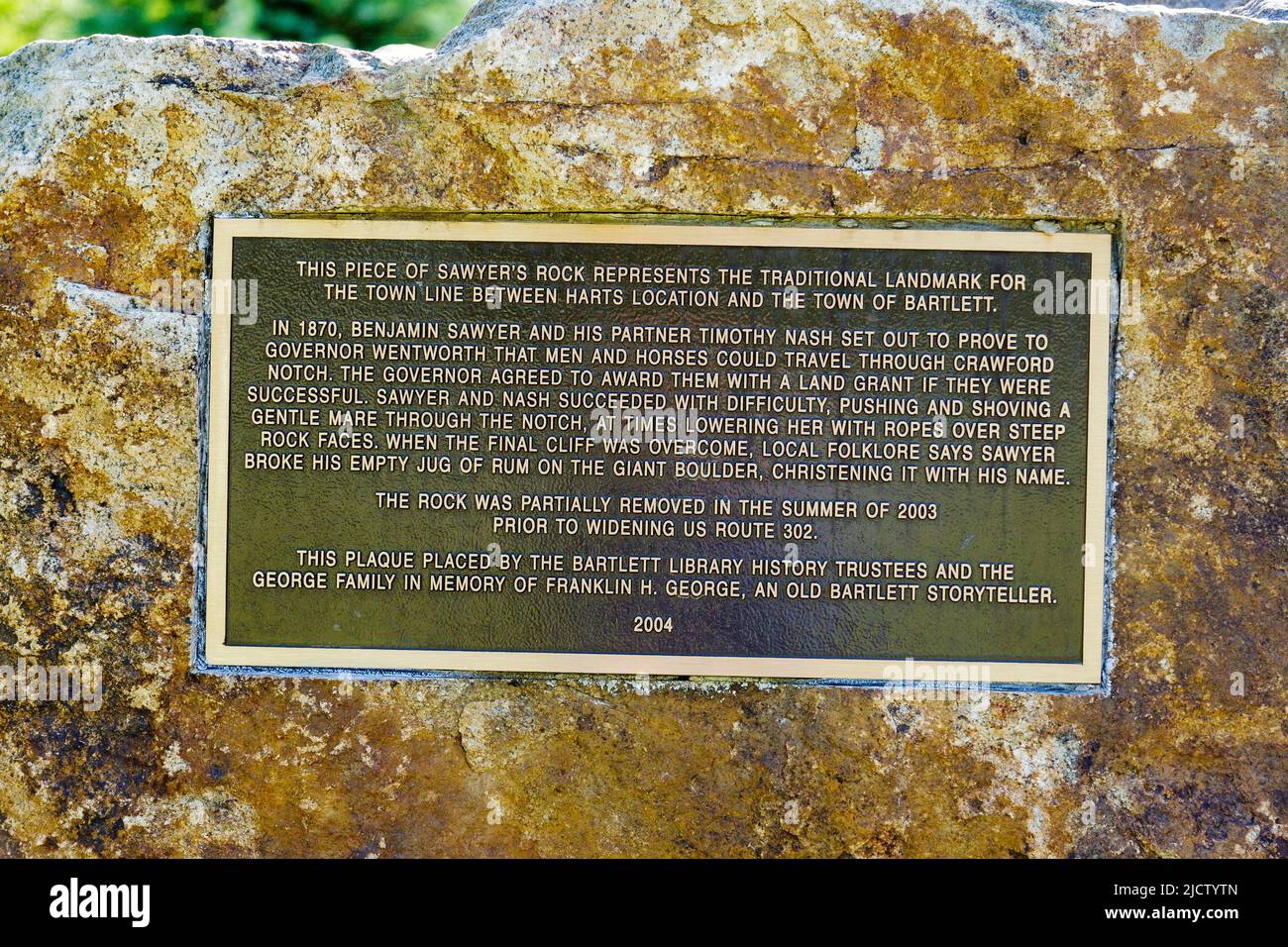 A small town park in the New Hampshire White Mountains town of Bartlett