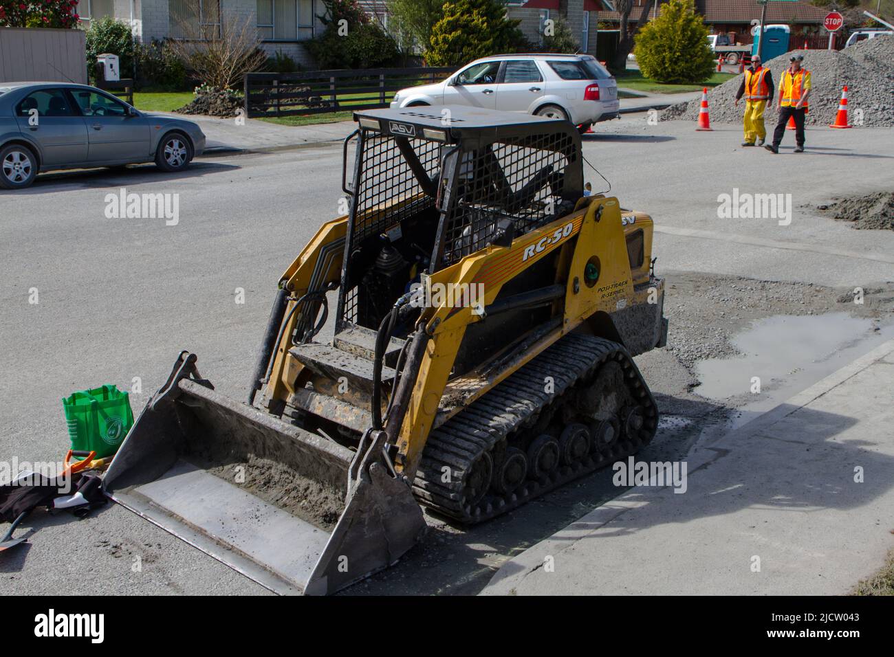 Earthquake Damage around the village of Kaiapoi, New Zealand, after the