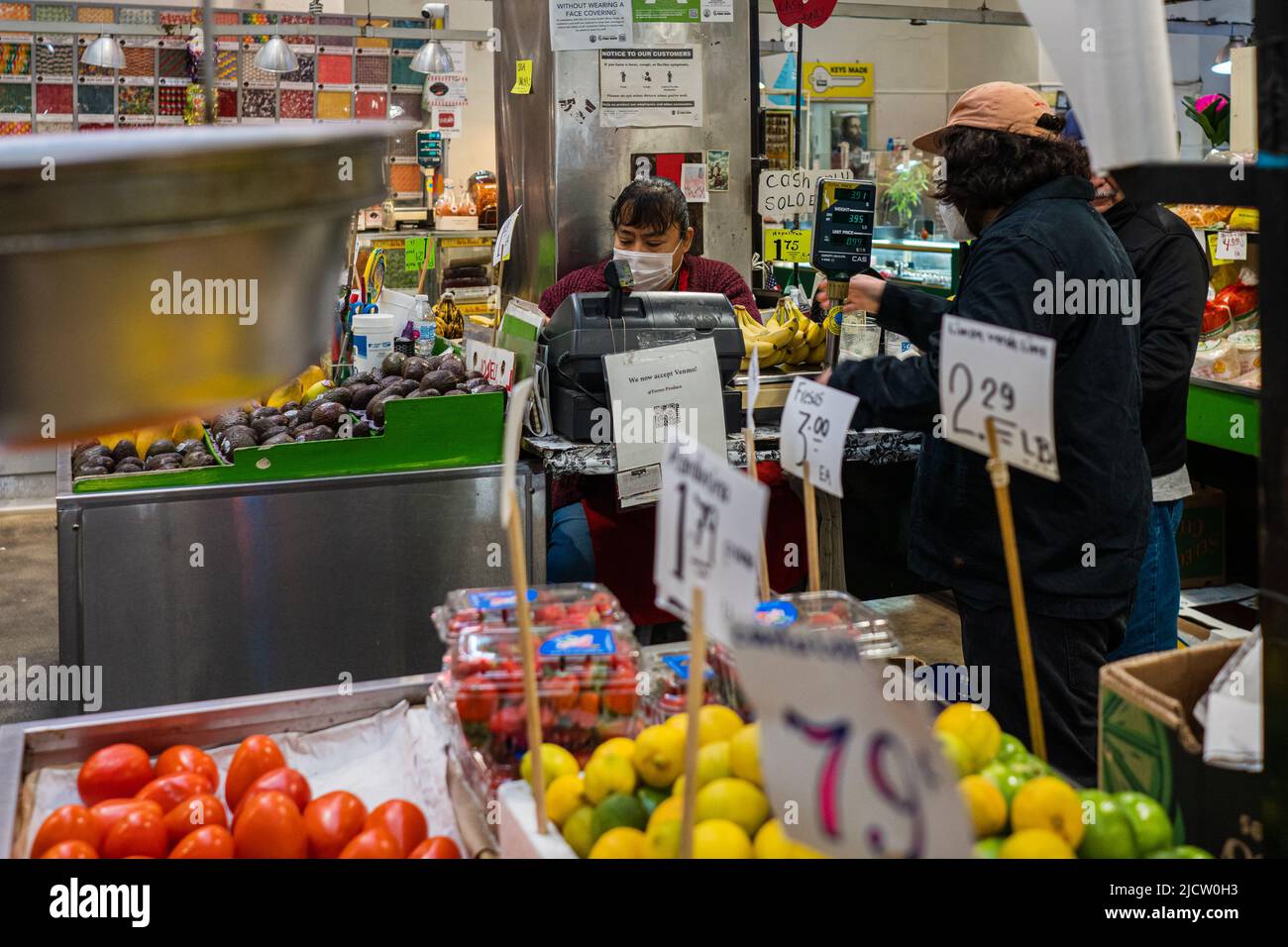 Grand Central Market Los Angeles Stock Photo Alamy