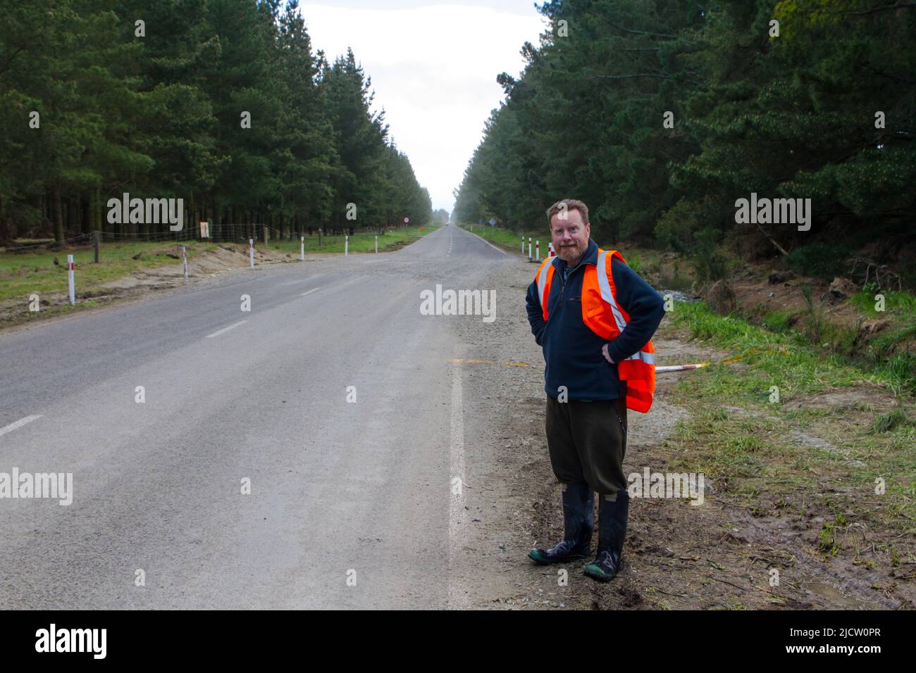 Earthquake The Greendale Fault Line, Darfield, New Zealand, after the