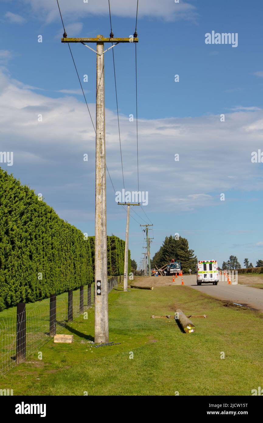 Earthquake The Greendale Fault Line, Darfield, New Zealand, after the