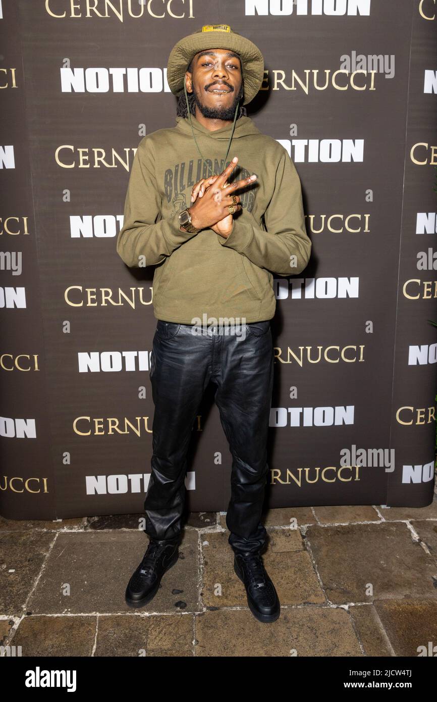London, UK. 15th June, 2022. Rapper, Knucks, 'Ashley Nwachukwu' attends the Notion 91 Issue Launch Party at Amazing Grace in London. Credit: SOPA Images Limited/Alamy Live News Stock Photo