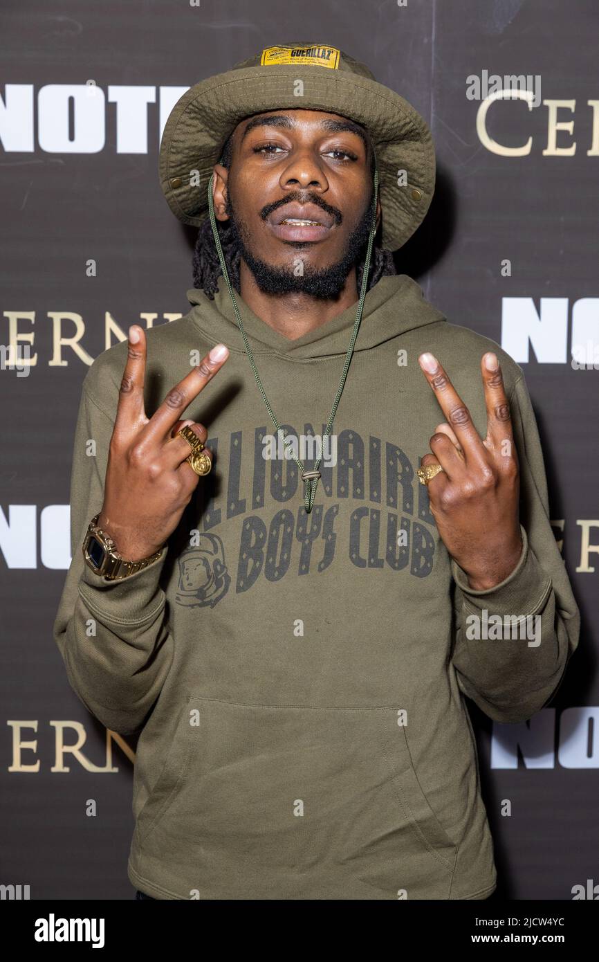 London, UK. 15th June, 2022. Rapper, Knucks, 'Ashley Nwachukwu' attends the Notion 91 Issue Launch Party at Amazing Grace in London. Credit: SOPA Images Limited/Alamy Live News Stock Photo