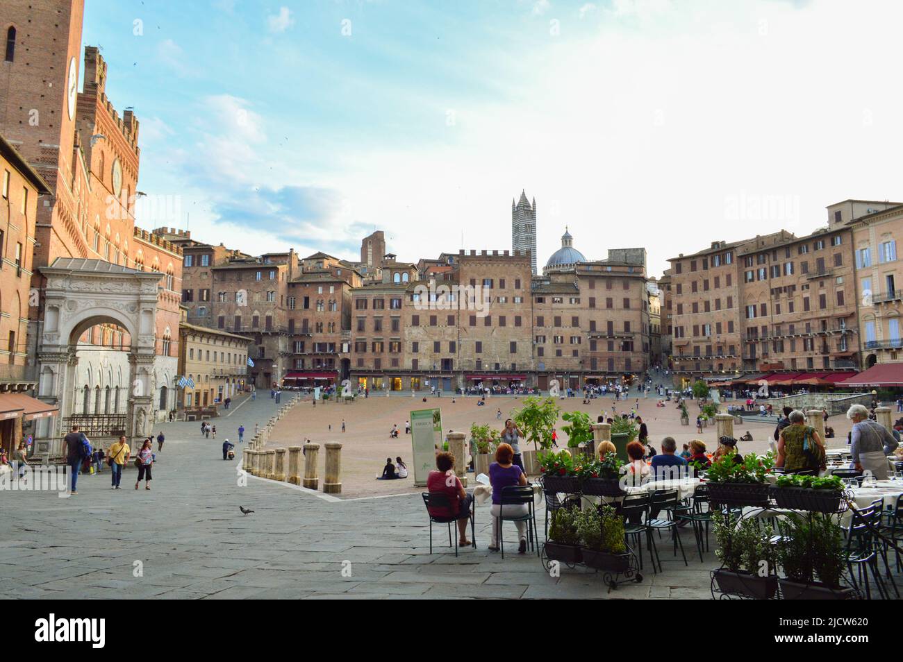 Piazza del campo in Siena Stock Photo