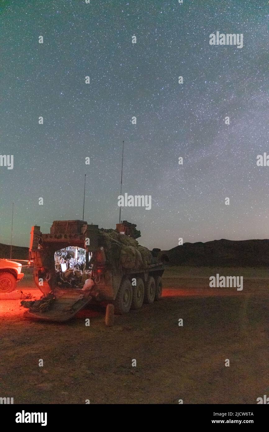 A U.S. Army Stryker assigned to Brawler Troop, Regimental Engineer