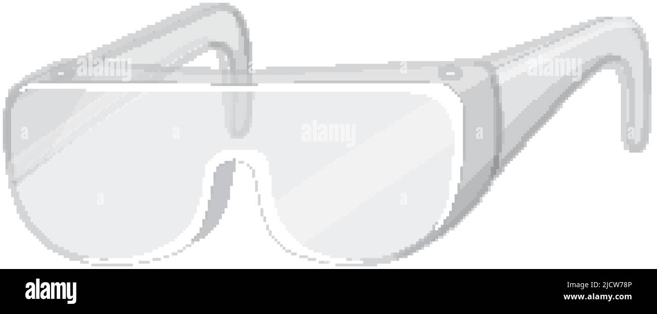 A laboratory goggles on white background illustration Stock Vector