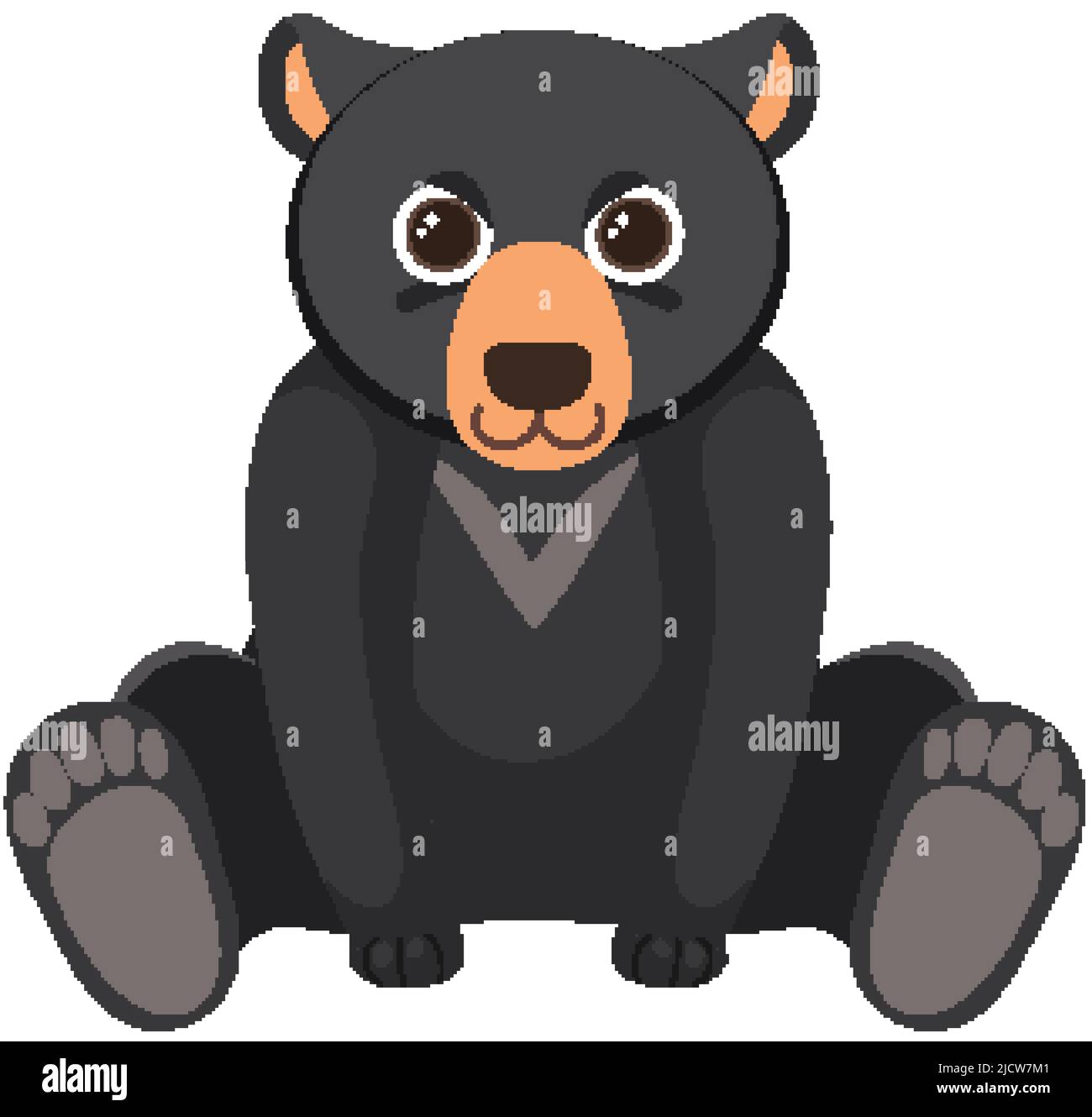 Cute bear in flat style illustration Stock Vector Image & Art - Alamy