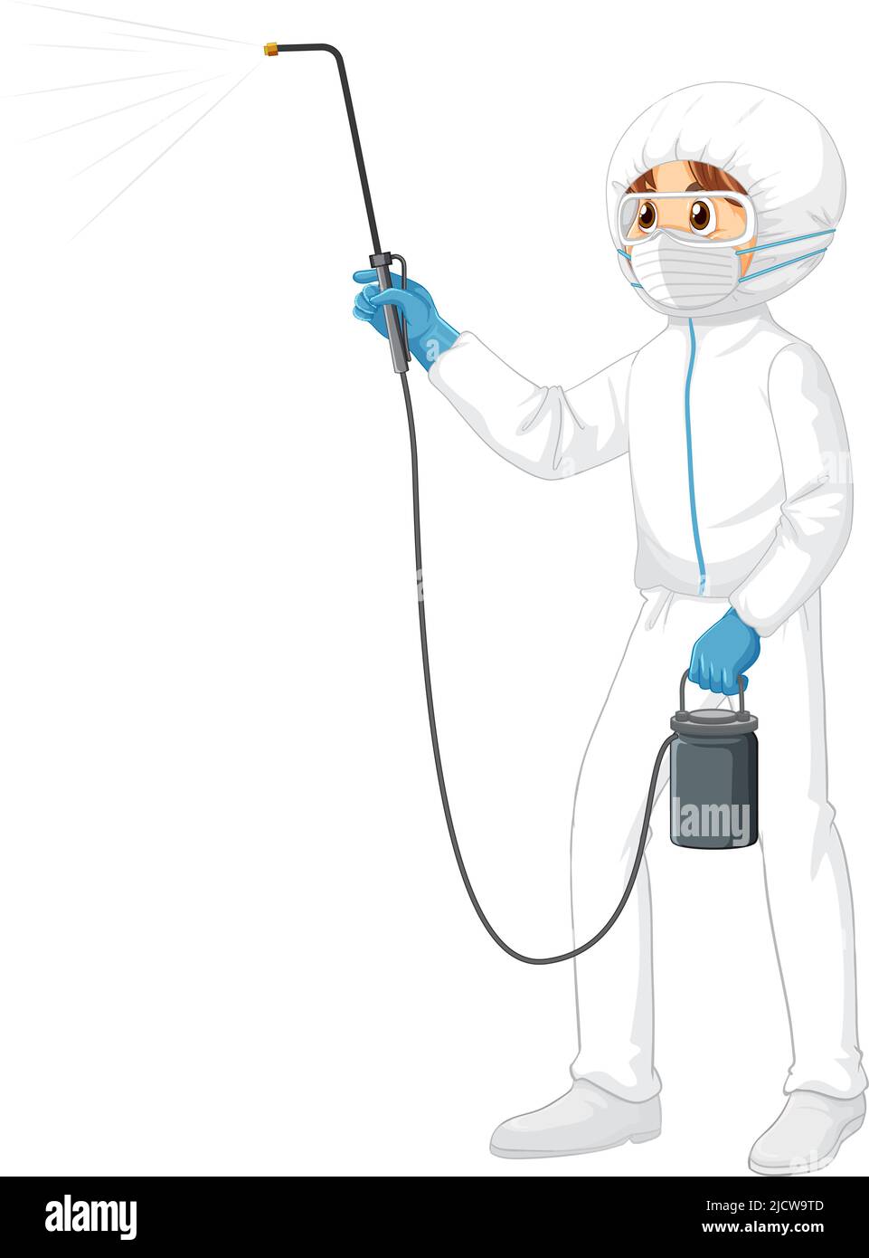 Man in protective hazmat suit illustration Stock Vector Image & Art Alamy